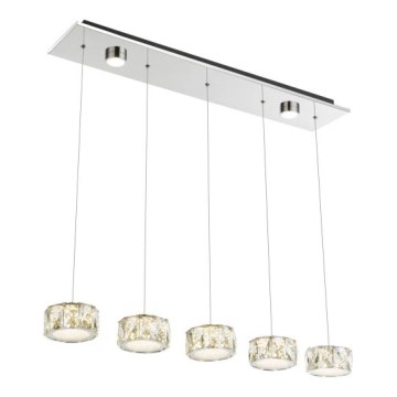 Globo - LED Пендел LED/52W/230V 4000K лъскав хром/прозрачен