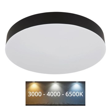 Globo - LED Плафониера LED/24W/230V 3000K/4000K/6500K Ø 30 см черен