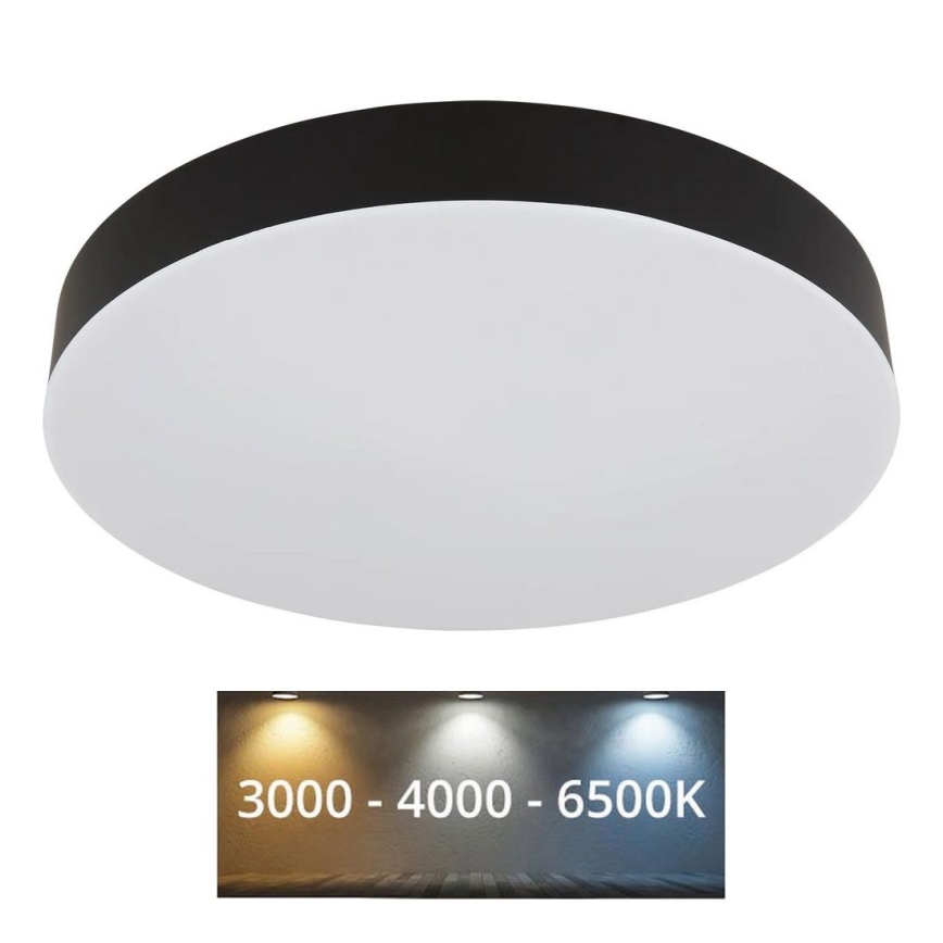Globo - LED Плафониера LED/24W/230V 3000K/4000K/6500K Ø 30 см черен