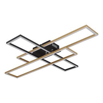 Globo - LED Плафониера LED/40W/230V 3000K 60x80 см черен/златист