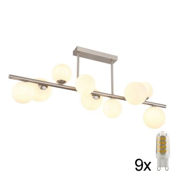 Globo - LED Полилей 9xG9/3W/230V матов хром
