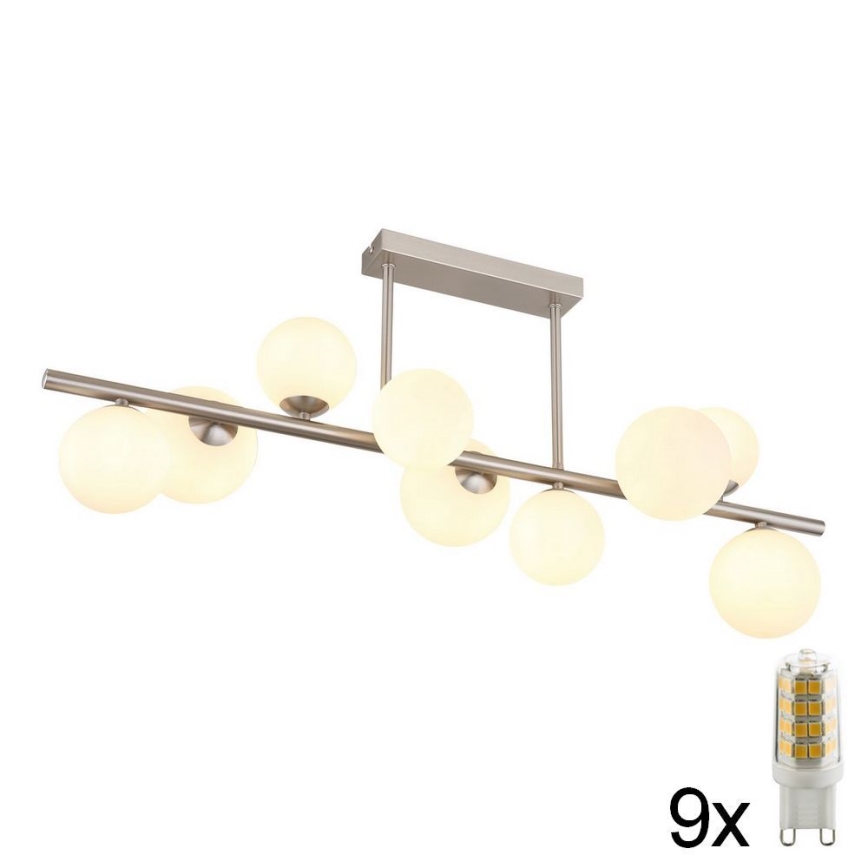 Globo - LED Полилей 9xG9/3W/230V матов хром