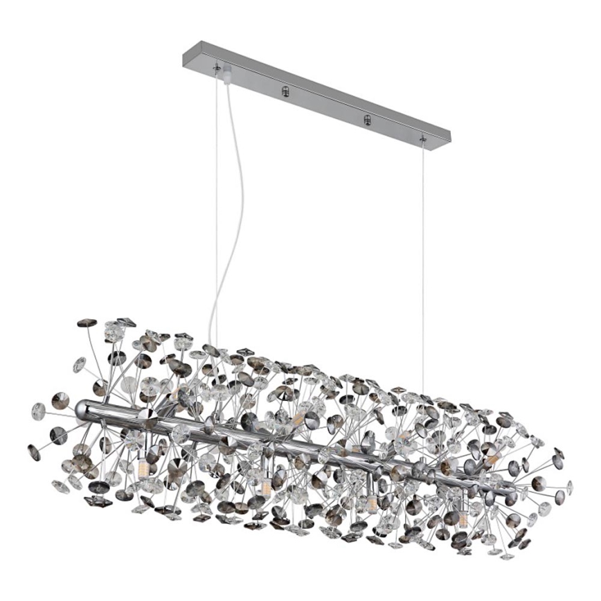 Globo - LED полилей на кабел 12xG9/3,5W/230V лъскав хром