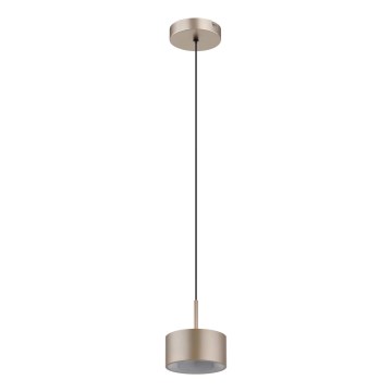 Globo - LED полилей на кабел LED/12W/230V 3000K, диаметър 15 см, месинг
