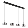 Globo - LED полилей на кабел LED/24W/230V черно/димно