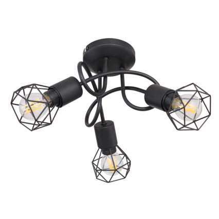 Globo - LED Полилей за повърхностен монтаж 3xE14/6W/230V черен
