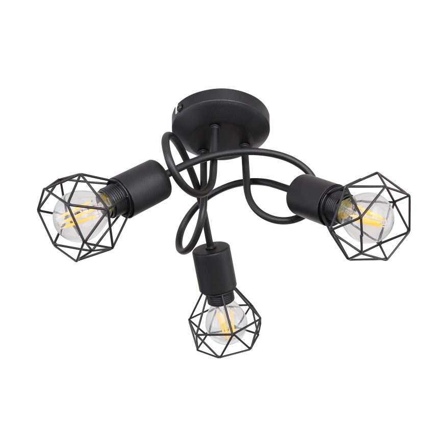 Globo - LED Полилей за повърхностен монтаж 3xE14/6W/230V черен