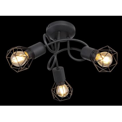 Globo - LED Полилей за повърхностен монтаж 3xE14/6W/230V черен