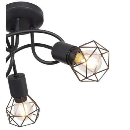 Globo - LED Полилей за повърхностен монтаж 3xE14/6W/230V черен