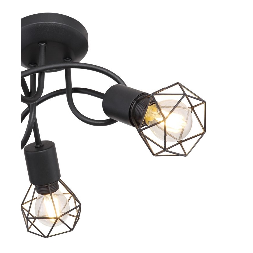 Globo - LED Полилей за повърхностен монтаж 3xE14/6W/230V черен