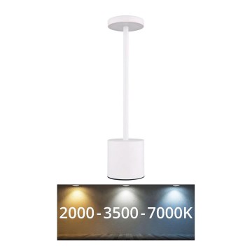 Globo - LED регулируема настолна лампа с докосване LED/1,2W/3,7V 2000K/3500K/7000K 1200 mAh USB бяла