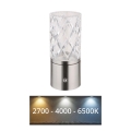 Globo - LED регулируема настолна лампа с докосване LED/2,5W/3,7V 2700K/4000K/6500K 1800 mAh USB мат хром