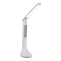 Globo - LED регулируема презареждаема настолна лампа с дисплей LED/4W/230V 2200 mAh бяла