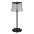 Globo - LED регулируема външна настолна лампа с докосване LED/1,8W/5V IP44 1800 mAh черна/димчена