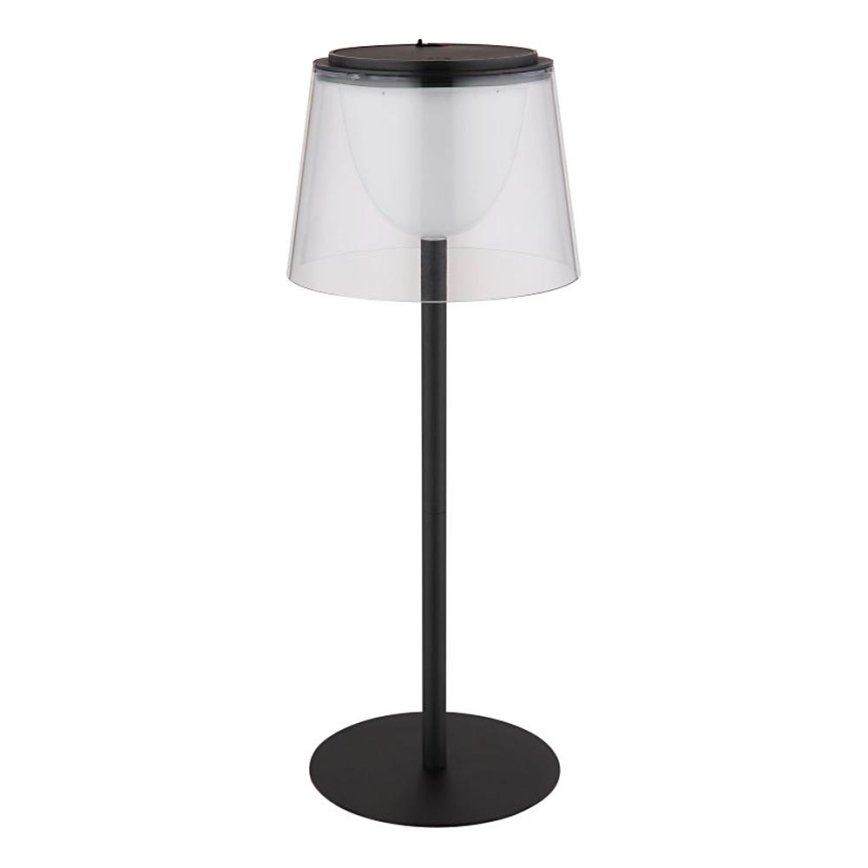 Globo - LED регулируема външна настолна лампа с докосване LED/1,8W/5V IP44 1800 mAh черна/прозрачна