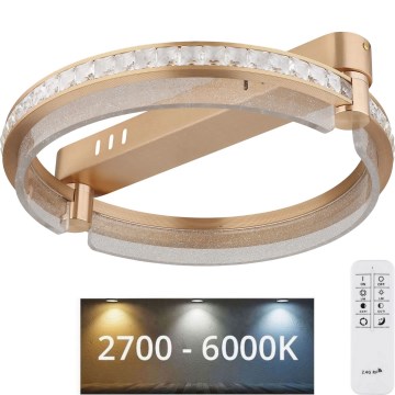 Globo - LED регулируемо кристално таванно осветително тяло LED/36W/230V 2700K-6000K + дистанционно управление