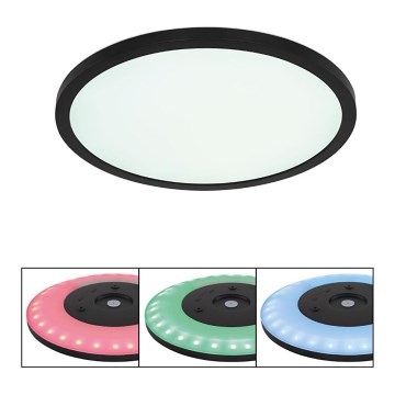 Globo - LED RGB Димируем плафон за баня LED/18W/230V 3000-6000K + дистанционно управление IP44 черен