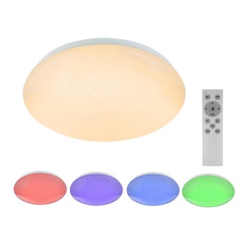 Globo - LED RGB димируемо таванно осветително тяло LED/12W/230V + LED/3W + дистанционно управление