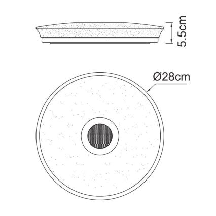 Globo - LED RGBW Димируема лампа за баня с високоговорител LED/18W/230V 3000-6500K IP44 + дистанционно управление