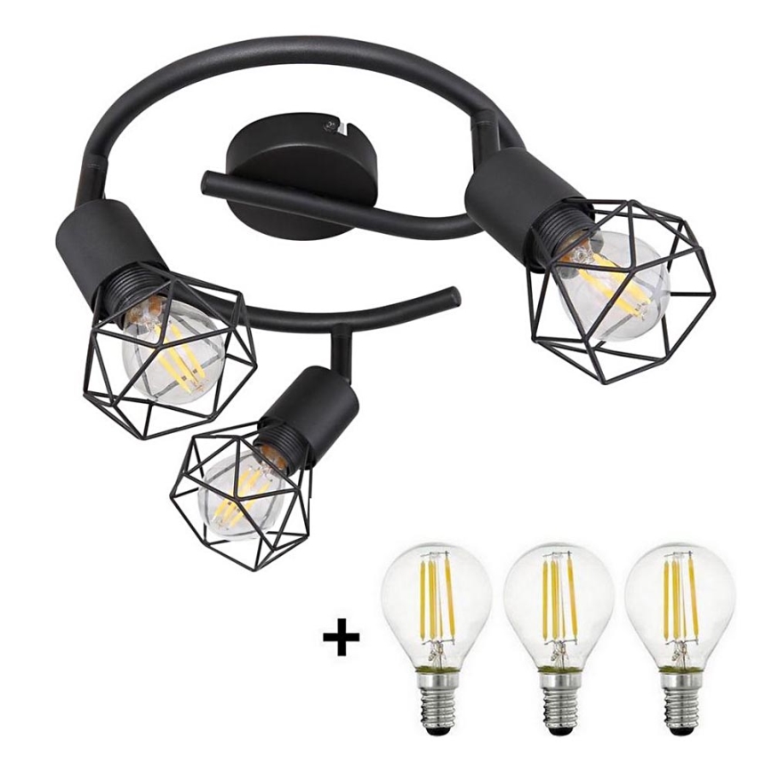 Globo - LED Спот 3xE14/6W/230V черен