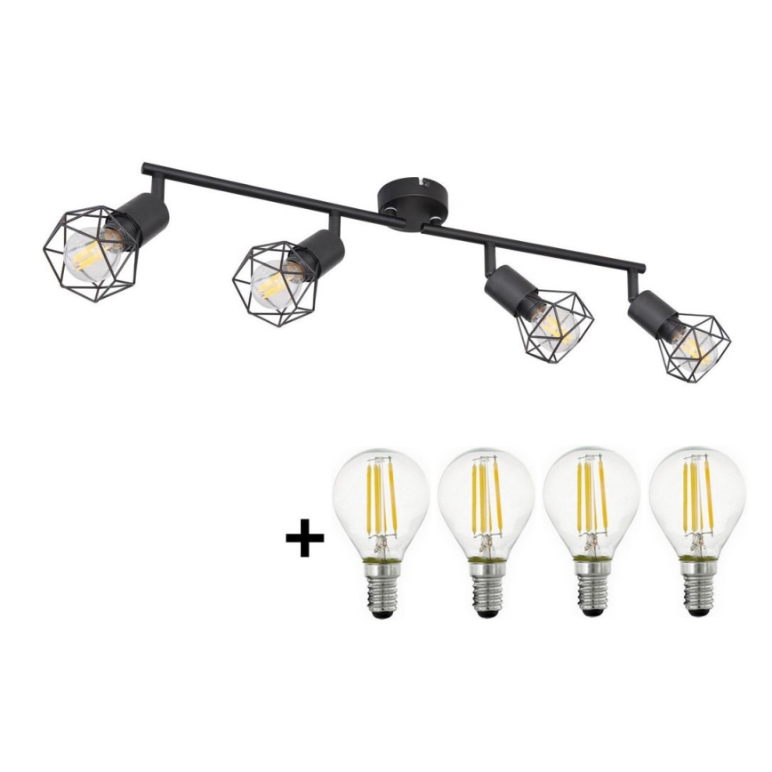 Globo - LED Спот 4xE14/6W/230V черен