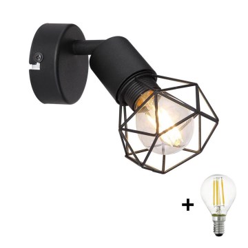 Globo - LED Стенен спот 1xE14/6W/230V черен