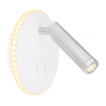 Globo - LED Стенен спот LED/6W + LED/1W/230V