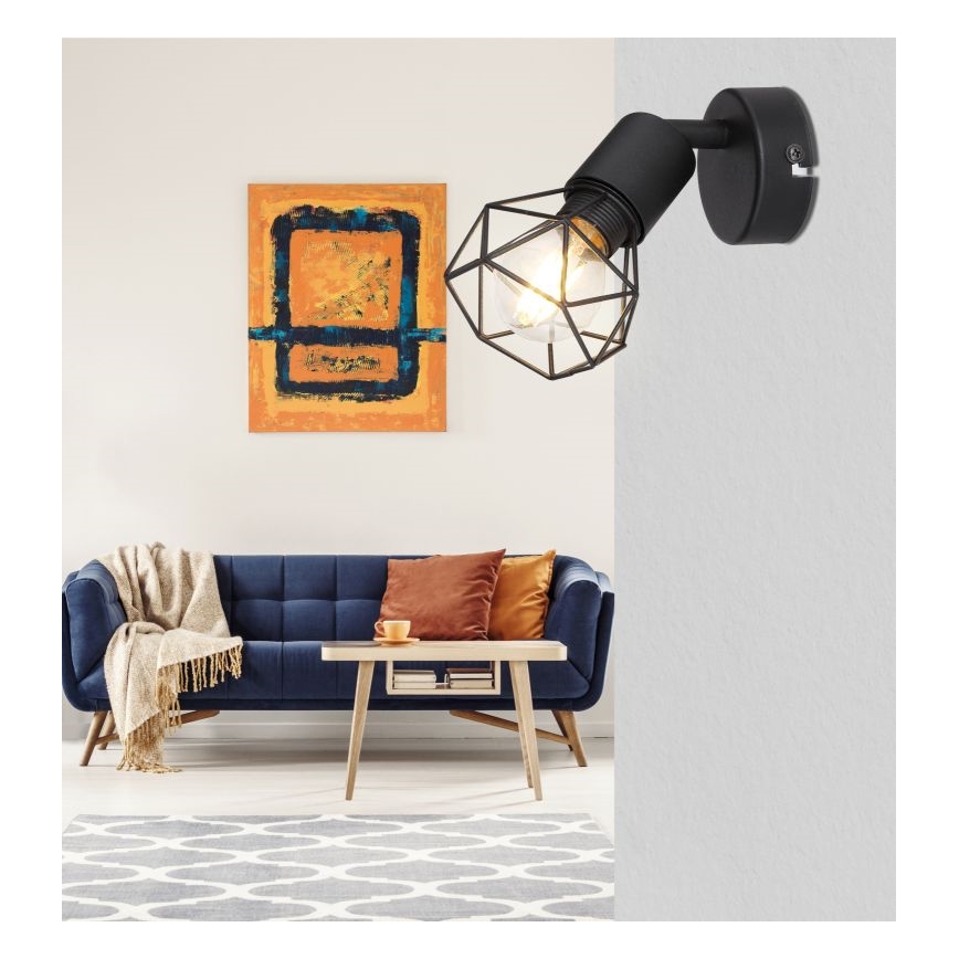 Globo - LED Стенен спот 1xE14/6W/230V черен