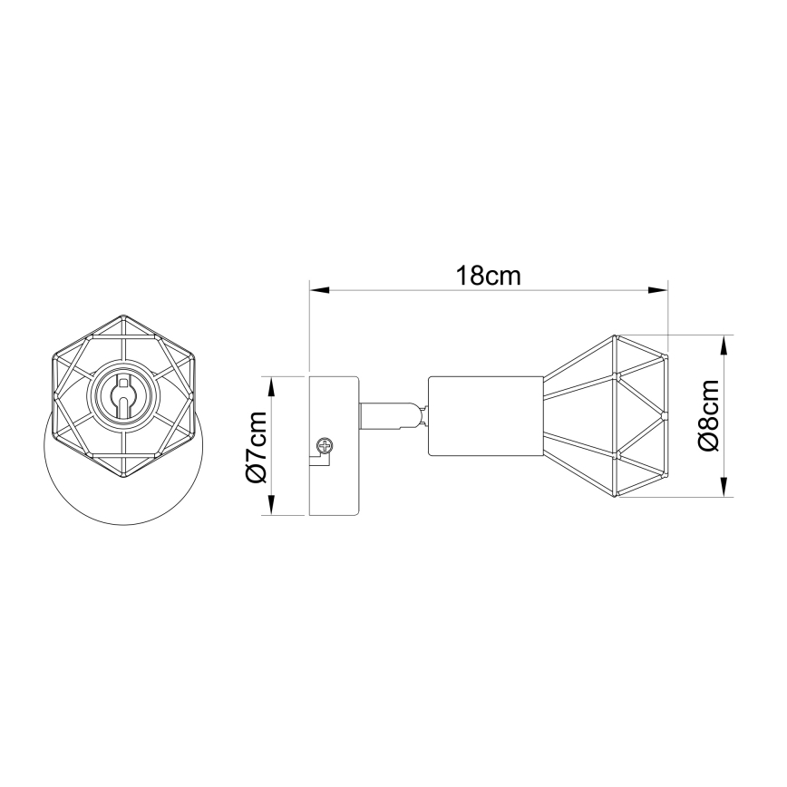 Globo - LED Стенен спот 1xE14/6W/230V черен