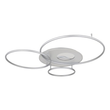 Globo - LED таванно осветително тяло с възможност за димиране LED/70W/230V 2700-6500K Wi-Fi Tuya матов хром + дистанционно управление