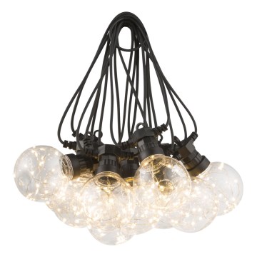 Globo - LED Външна декоративна верига 10xLED/0,27W/230V 7,5 м IP44 черна