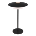 Globo - LED Външна презареждаща се настолна лампа с докосване LED/3W/3,7V 1800/2700/3000K IP44 1800 mAh черна
