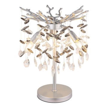 Globo - настолна лампа 3xE14/40W/230V сребриста