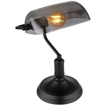 Globo - Настолна лампа 1xE27/60W/230V черен