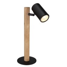 Globo - Настолна лампа 1xGU10/5W/230V дървена/метална