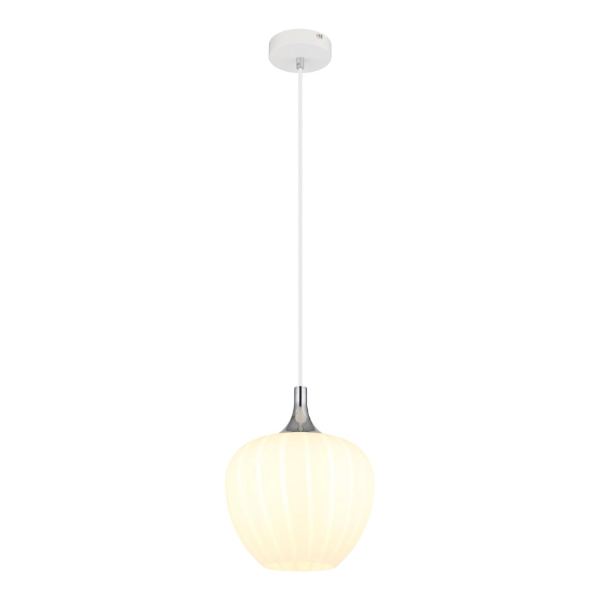 Globo - Пендел 1xE27/60W/230V Ø 24 см бял