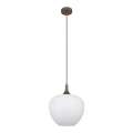 Globo - Пендел 1xE27/60W/230V Ø 29 см бял/кафяв