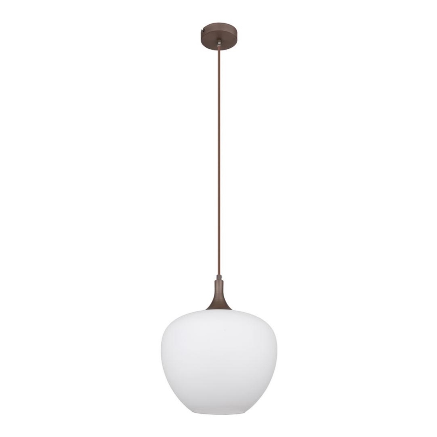 Globo - Пендел 1xE27/60W/230V Ø 29 см бял/кафяв