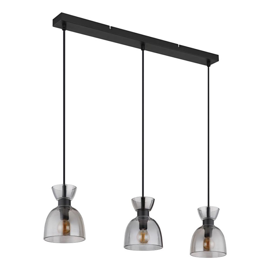 Globo - Пендел 3xE14/40W/230V черен/опушен