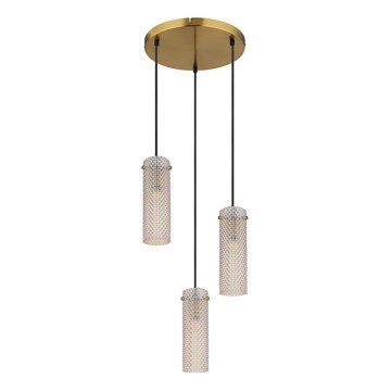 Globo - Пендел 3xE14/40W/230V златист