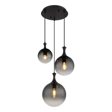 Globo - Пендел 3xE27/10W/230V Ø 48 см черен