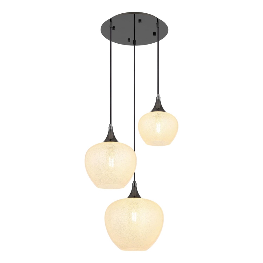Globo - Пендел 3xE27/40W/230V бял/антрацит