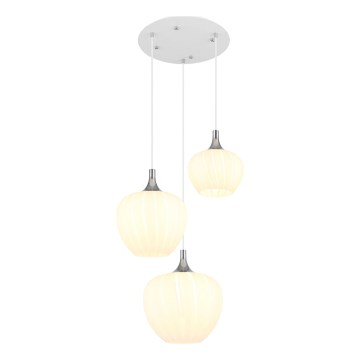 Globo - Пендел 3xE27/40W/230V бял