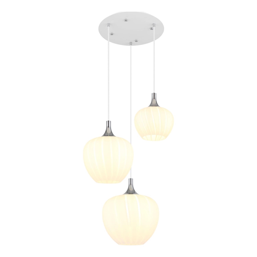 Globo - Пендел 3xE27/40W/230V бял