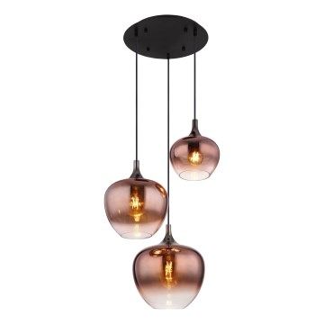 Globo - Пендел 3xE27/40W/230V меден