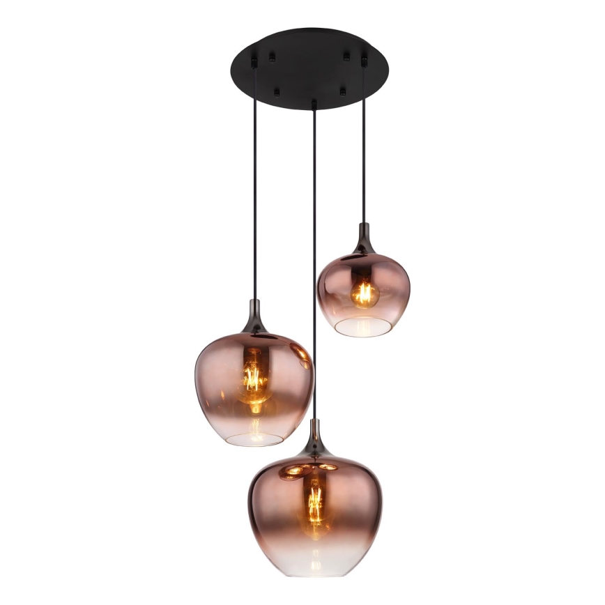 Globo - Пендел 3xE27/40W/230V меден