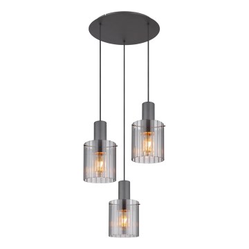 Globo - Пендел 3xE27/40W/230V Ø 48 см сив