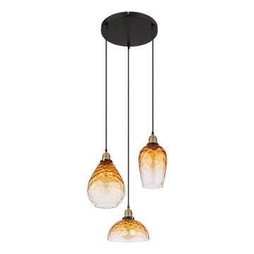 Globo - Пендел 3xE27/60W/230V Ø 46 см оранжев