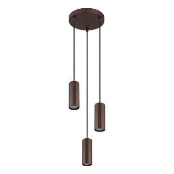 Globo - Пендел 3xGU10/25W/230V кафяв