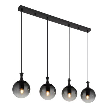 Globo - Пендел 4xE27/10W/230V черен